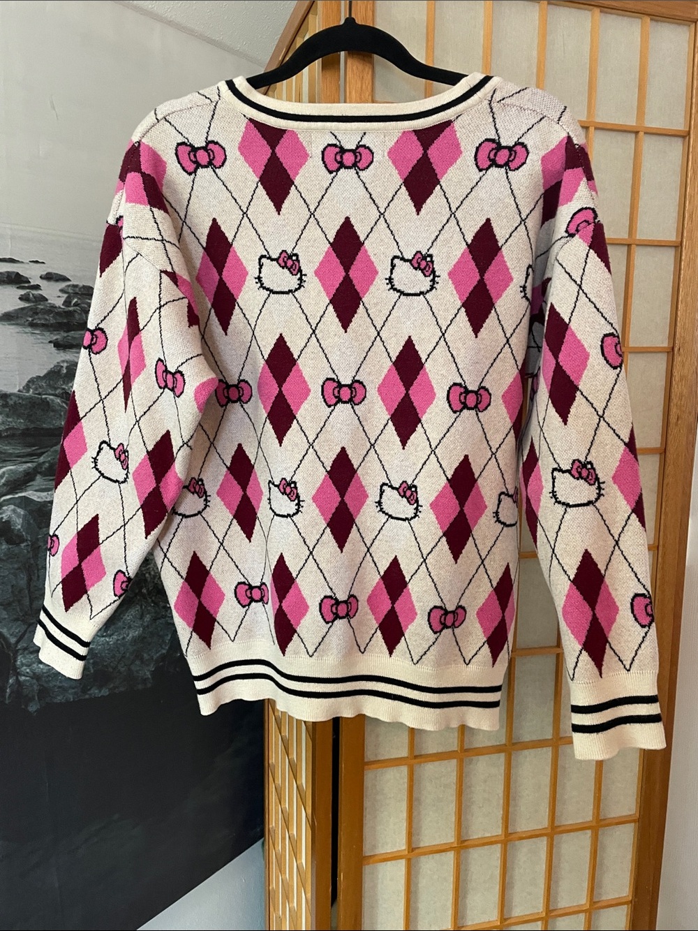 Hello Kitty and Friends x Forever 21 Limited Edition Argyle Cardigan M - Picture 8 of 10